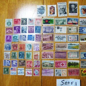 COPY - Lot Of 100 Assorted U.S. Stamps mostly from 1950 through 1981